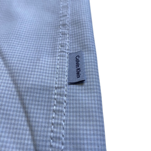 Calvin Klein Grey/White Swiss Tab Button Down Shirt, M - Picture 7 of 7